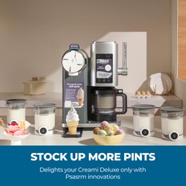 2 Pack Swirl Ice Creami Makers Pints and Lids,NC700 Makers Containers Cups creami accessories Compatible with Ninja Swirl Ice Cream NC700 NC701 Series & Soft Serve Makers,Dishwasher Safe