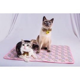 Pet Cooling Mat Cat Bed Mat Dog Cushion Pad Summer Cool Mat for Cat Dogs and Adults (Pink, S)