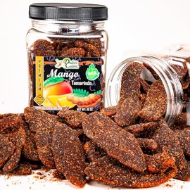 Dulces Colibri - Mango Tamarindo | PREMIUM | MILD | Family Size - 16oz Jar | Mess Free | Soft Chewy Mango Slices |