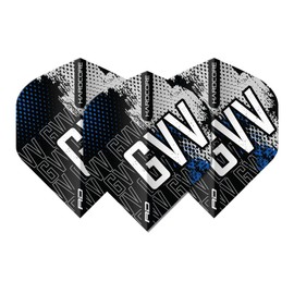 RED DRAGON Professional Player Gian van Veen Hardcore Premium Standard Extra Thick - 100 micron Dart Flights 3 Sets Per Pack (9 Dart Flights in total)