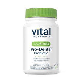 Hyperbiotics Vital Nutrients Pro Dental Probiotic | Clinically Studied BLIS K12 and M18 | Oral Probiotics for Bad Breath Treatment for Adults | Oral Health for Teeth and Gums | 45 Mint Tablets