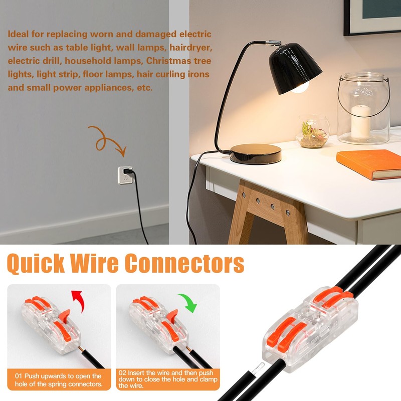 Asjeumt 6ft Foot Switch Lamp Cord Replacement, Black Floor Light