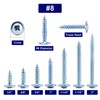 #8 x 1/2" Wood Screw 100Pcs Alloy Steel Standard Thread