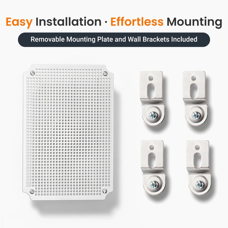 QILIPSU Outdoor WiFi Enclosure, 11.4"x7.5"x5.5" Waterproof Electrical Junction Box IP67