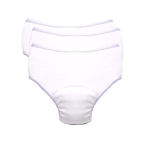 Comfort Finds Ladies Reusable Incontinence Panty 6oz 3-Pack - White - X-Large 37-40 - 3 Pack