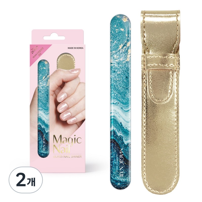 Magic Nail Glass Nail Shiner, N18 Blue Ocean, 2 pieces