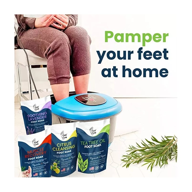 Foot Cure Remojo De Pies Con Sales De Epsom, Paquete