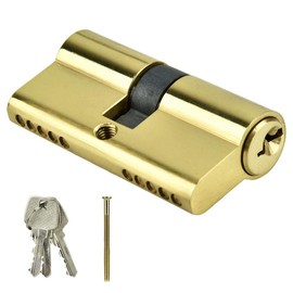 Sonew 60mm Copper Dual Open Lock Cylinder Anti-Theft Door Lock Cylinder with Keys Strong and wear Resistant, not Easy to