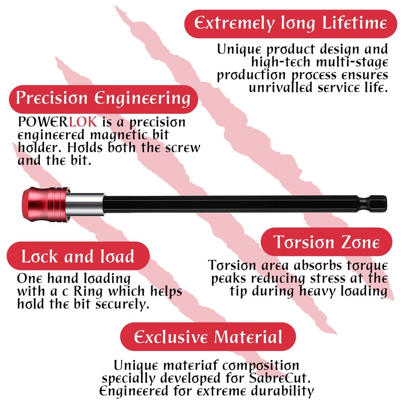PEOVLVN 3 Pcs Drill Bit Extension, 60/100/150mm Long Drill Bit