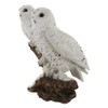 Things2Die4 Pair of Snow Owls on a Branch Statue