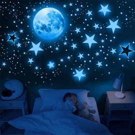 Glow in the Dark Stickers Luminous Stickers Starry Sky Glitter Stars Stickers Starry Sky Glitter Glitter Luminous Stickers Wallpaper Kindergarten Room Decoration Atmosphere Perfect DIY Tendon 526 pcs