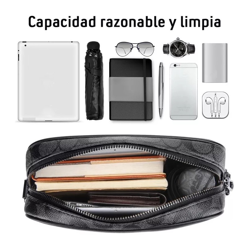 SH Bandolera Hombre Mujer Cuero Crossbody Bolsa Mariconera,2pcs