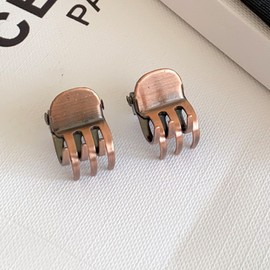 EZ PEACH Hair Claw Small Hair Clips, Mini 6 Pieces Alloy Hair Bangs Clips, Cute, Adult, Glitter, Hair Clips, Ladies, Cute, Hair Clips, (C)