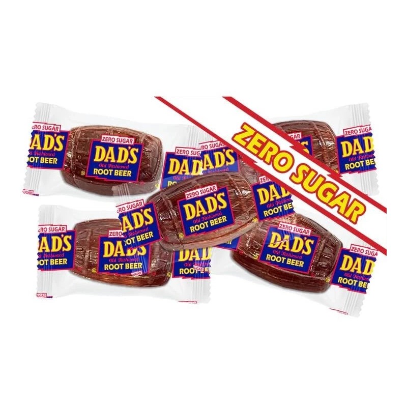 Dad's Root Beer Barrels Hard Candy, Individually Wrapped in Resealabl