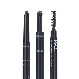Mii Cosmetics Brow By Mii Beautifying Brow Wand 3-in-1 Precision Eyebrow Pencil, Truly Darker