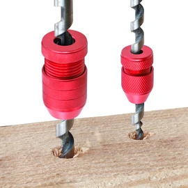 RUITOOL Drill Depth Stop for Drill Bits, Adjustable Drill Stop Applicable Drill Size Range 5/64"-3/16",15/64"-7/16", Aluminum Drill Bit Stop Collar Set for Woodworking Tools & Hand Tools, 2 Pcs