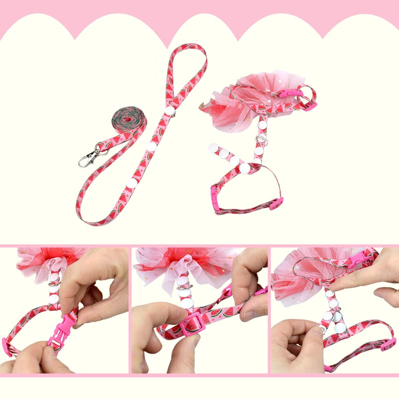 Ferret Harness and Leash Walking Vest Harness with Tutu Skirt