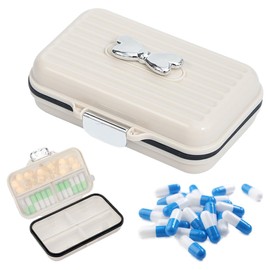 ZEPIQOR 1 Stück Pillendose für Unterwegs Tablettenbox 7 tage für unterwegs, pillendose, pillenbox, pillendose 7 tage, Reise Pillenbox, Pill Organizer Travel Für Reise und Tägliches Gebrauch usw(Weiß)