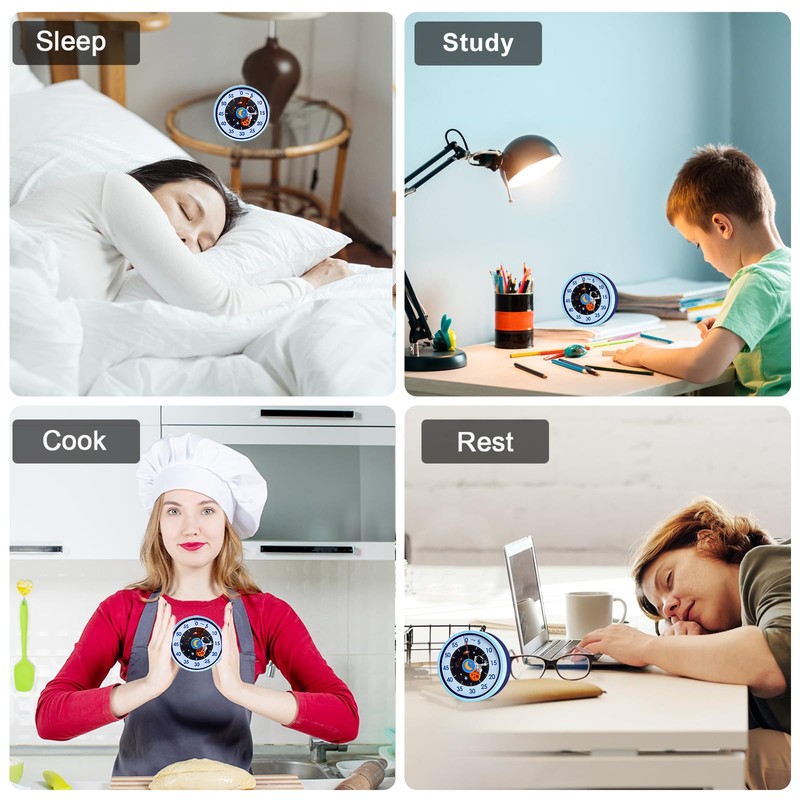 Visual Timer, 60 Minutes Magnetic Precise Mechanical Kitchen Timer, Stainless
