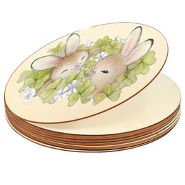 Round Natural Wood Discs, Unfinished Wooden Panel for Crafts for Pyrography, Painting, Hanging Decorations, 20 Pieces, 10 cm Wooden Board, Round