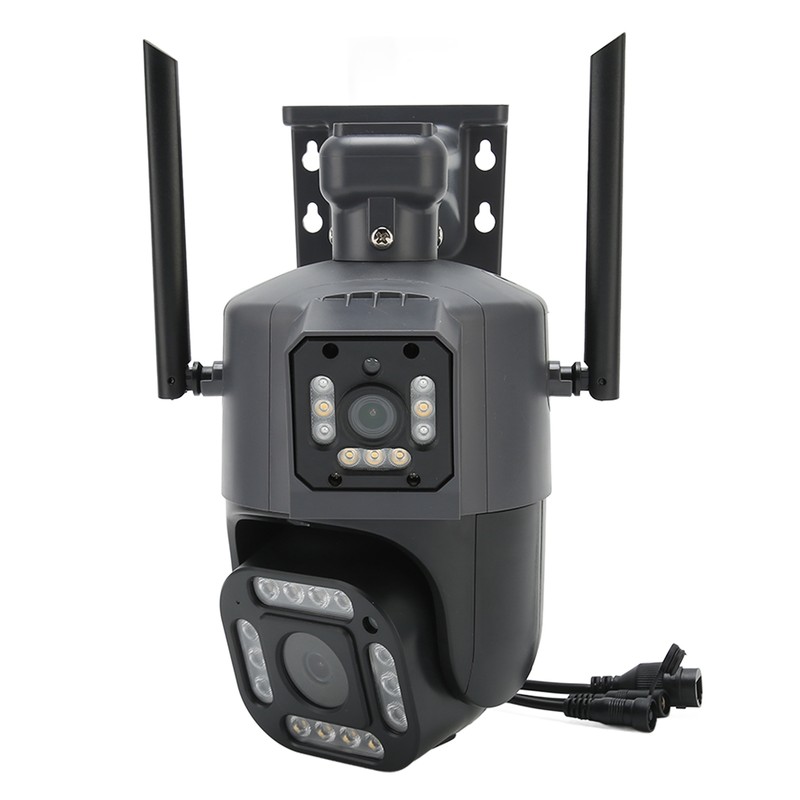 Smart Outdoor Camera 4MP Wireless Three Lens Remote Monitor Auto