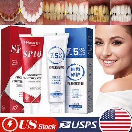 Unbranded Sp10 Pasta Dental Whitening Probiotic Toothpaste &7.5% Hydroxyapatite Toothpaste - Sp10 Toothpaste (1 PCS)