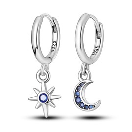 MULA 925 Sterling Silver Drop Dangle Earrings for Women Fashion Hoop Earrings