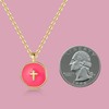 GINAZL Small Pink Cross Necklace, Baptism Party Favors Best Baptism