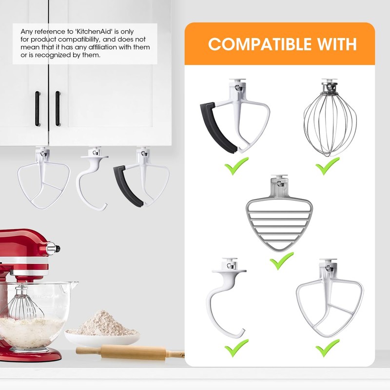 AIEVE 4 Pack Stand Mixer Attachment Holders Compatible with Kitchenaid