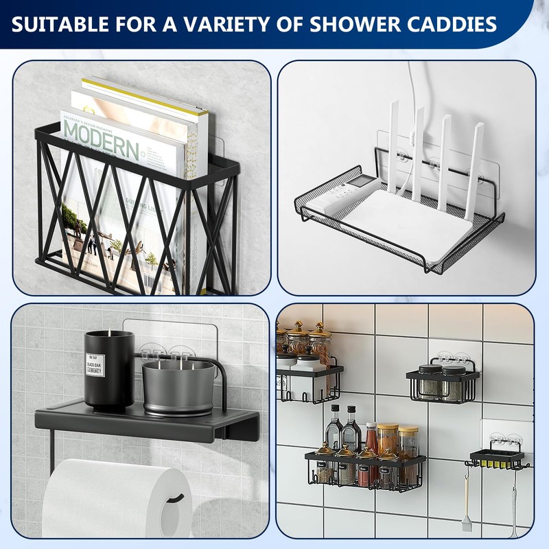 Shower Caddy Adhesive Replacement Stickers - 6 Pack No Drilling