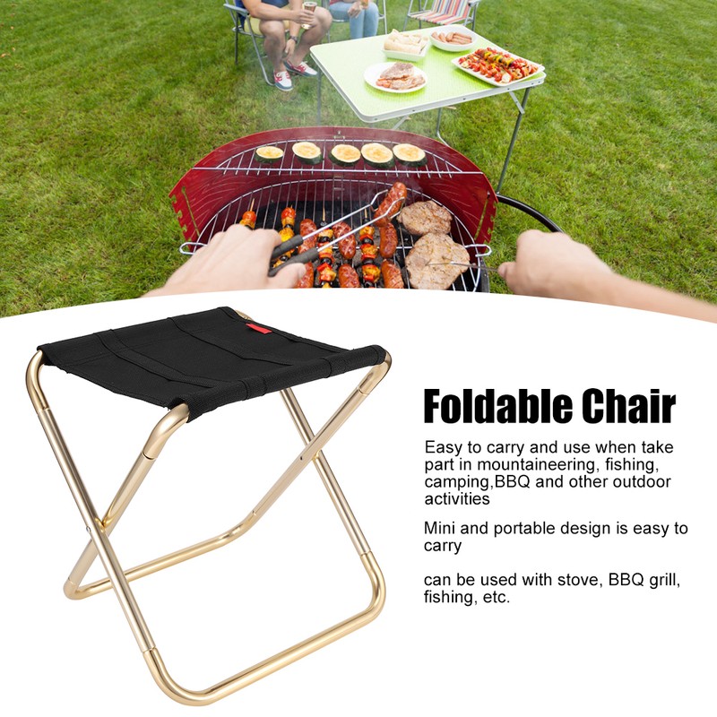 Folding Camp Stool Aluminum Alloy Portable Foldable Chair Seat for