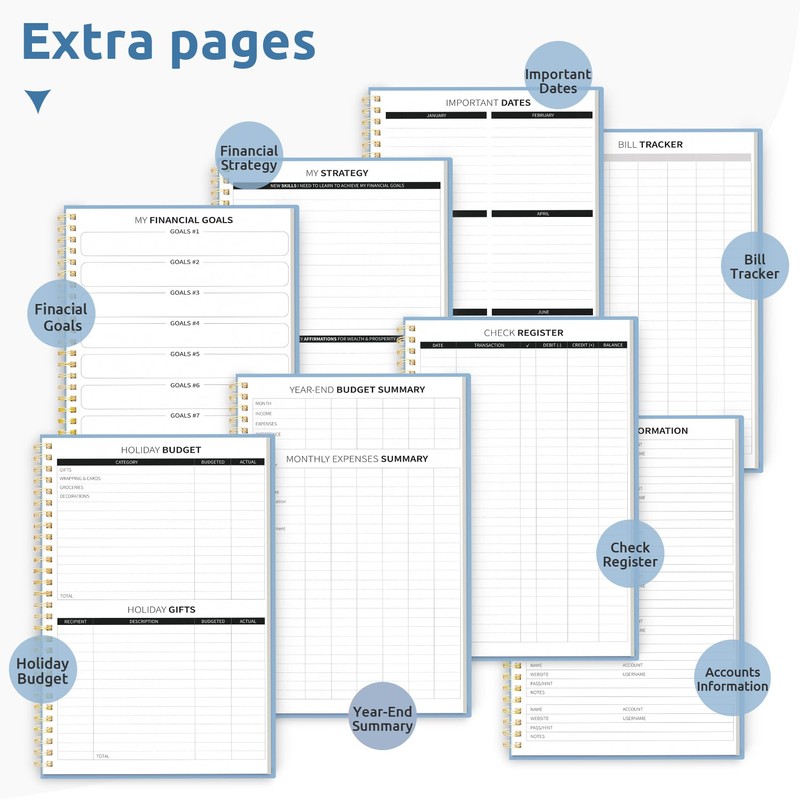 Budget Planner - Monthly Budget Book with Expense Tracker Notebook,