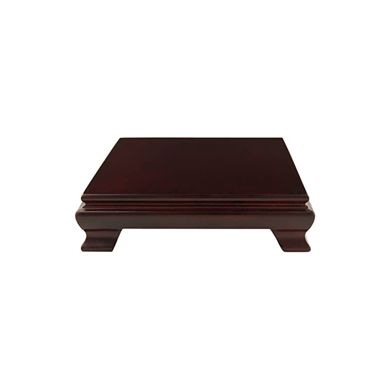 Red Lantern Rosewood Square Base Stand - 7 in.