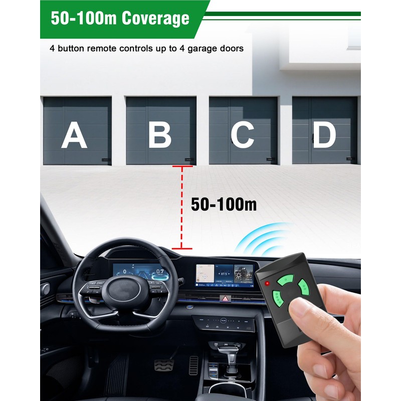 26.975 MHz Handheld Transmitter for Hörmann HSM2, HSM4, HSE2, HS2/4/1,