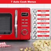 Galanz GLCMKZ09RDR09 Retro Countertop Microwave Oven with Auto Cook &