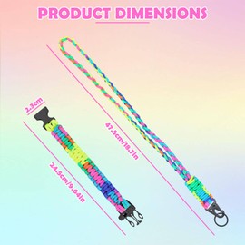 Marjoramy Schlüsselanhänger,Umhängeband Schlüsselband,Geflochtenes Umhängeband Lang,Lanyard Schlüsselband für Ausweise,Outdoor,Camping,Wandern,Ausweishalter