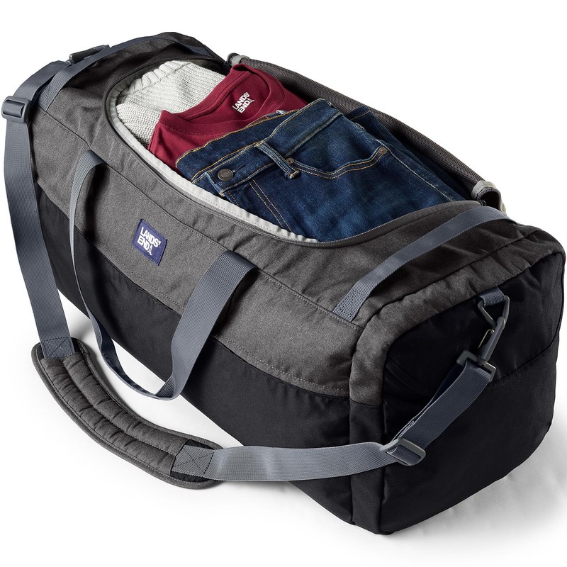 Lands' End Everyday Duffle Light Blue Twilight Heather Large