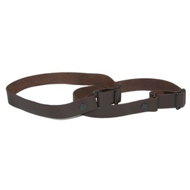 CTM® Men's Coated Leather Solid Color Adjustable Armband Sleeve Garter, Brown