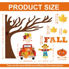 138Pcs Fall Bulletin Board Decorations, Fall in Love with Learning Bulletin Board Thanksgiving Autumn Scarecrow Pumpkin Cutouts Fall Decorations for Classroom School Office Home Wall