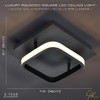 Modern Designer Square Strip LED Ceiling Lighting Fitting in Matte