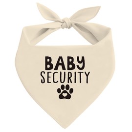 Baby Security Dog Bandana, Beige Pet Dog Scarf Accessories, Pregnancy Announcement Baby Reveal, Pet Dogs Triangle Scarf, Pets Bandana for Small Medium Dogs