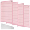 4 Pcs Magnetic Pocket Chart Standard Classroom with 40 Pcs