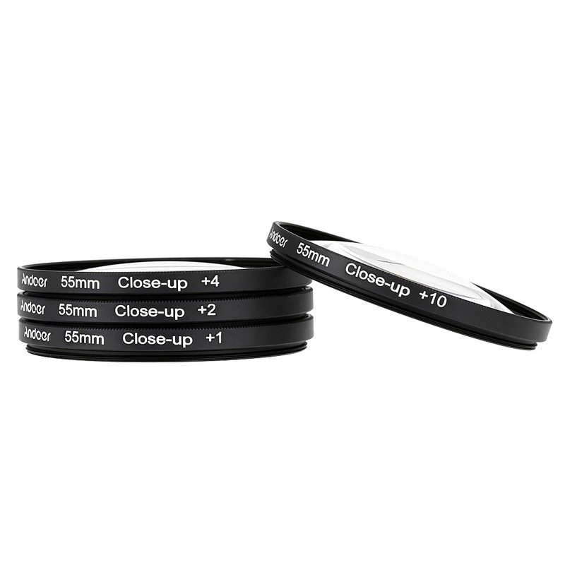 Andoer 55mm Macro Close-Up Filter Set +1 +2 +4 +10