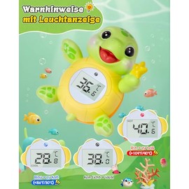 Sea Turtle Baby Bath Thermometer Digital - Bath Thermometer for Baby Bath, Water Thermometer for Babies with Clear Display, for Safe Bathing of Newborns and Toddlers