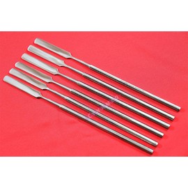 6 Premium German Dental Cement SPATULAS Single Ended LAB Wax Modeling Cement Mixer Spatula Round Handle CYNAMED