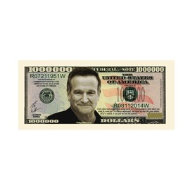 American Art Classics Pack of 50 - Robin Williams Million Dollar Bill - Best Gift for Fans of This Iconic Comedian