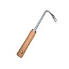AIMALL Stainless Steel Weeder Tool with Wooden Handle, Lightweight Garden