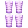 sourcing map 4Pcs Plastic Drinking Cups, Transparent Unbreakable Reusable Water