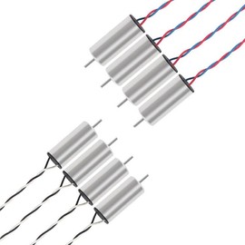 8Pcs 716 Coreless Brushed Motor 2 Sets 7x16mm 4CW 4CCW Coreless Motor 19000KV 45000 RPM Brushed Motors with JST-1.25 Connector for Micro FPV Tiny Whoop RC Quadcopter Drone Motor