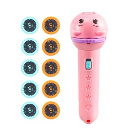 Kids Flashlight, 80 Patterns Toddler Flashlight Projector Toy, with 10 Discs Shadow Handheld Projection Lamp Cartoon Educational Game for Boy Girl Playtime Bedtime